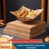 Oil-Proof Kraft Paper Food-Grade Frying & Snack Liner Square Packaging Paper