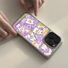 Ins Cute Purple Little Rabbit Phone Case for iPhone 17 16e 16 15 14 13 12 11 Air Pro Max X XR XSMAX 8 7 Plus Luxury Clear Cover