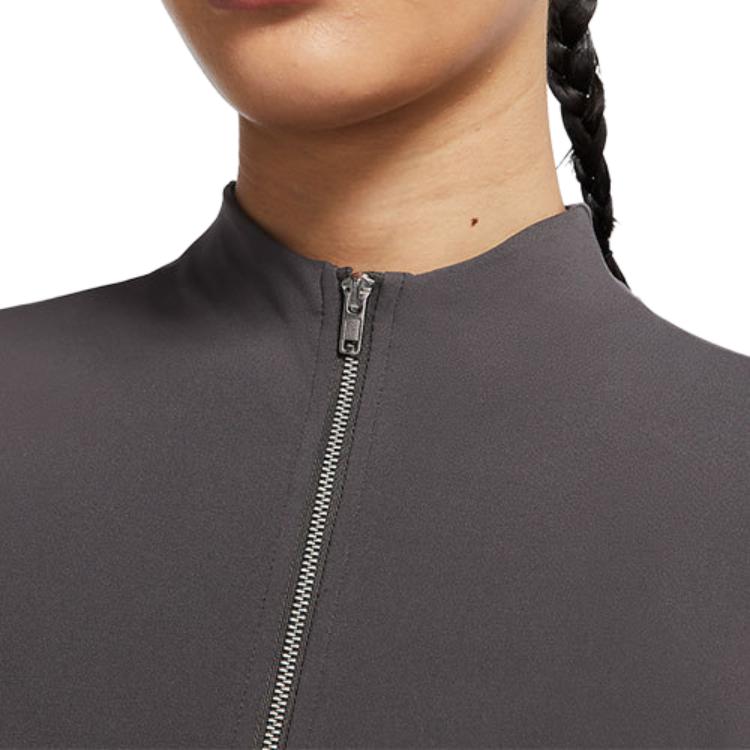Nike Sport Casual Breathable Stand Collar Jacket Women Outerwear Gray DD5534-254