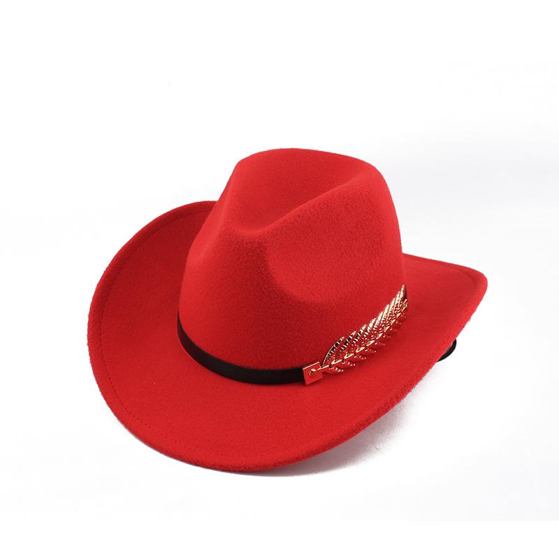 Summer Felt Cowboy Hat Men Women Couple Ethnic Rolled Brim Bohemian Fedora Sun Cap for Outdoor Beach