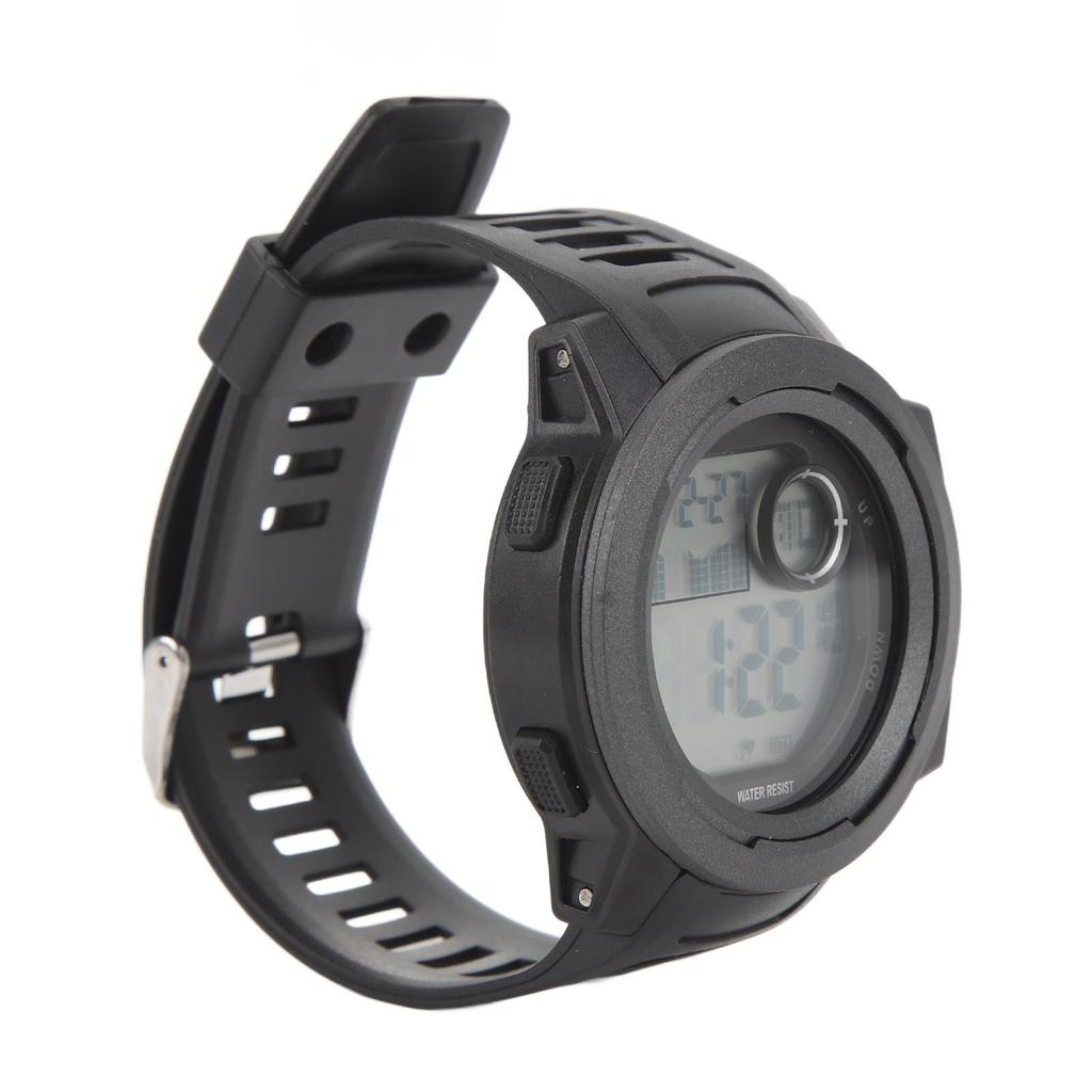 Men Digital Sports Watch Outdoor Sports Electronic Watch Shock Resistant 50M Swimming Waterproof Rubber Strap Large