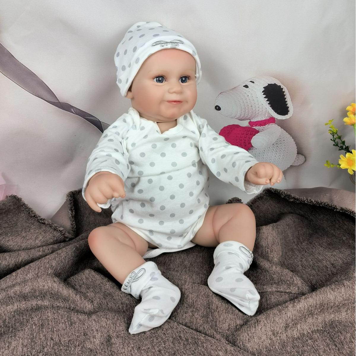 

Soft Body Reborn Baby Doll with Dress-Up Princess Outfit for Kids 50 cm белый