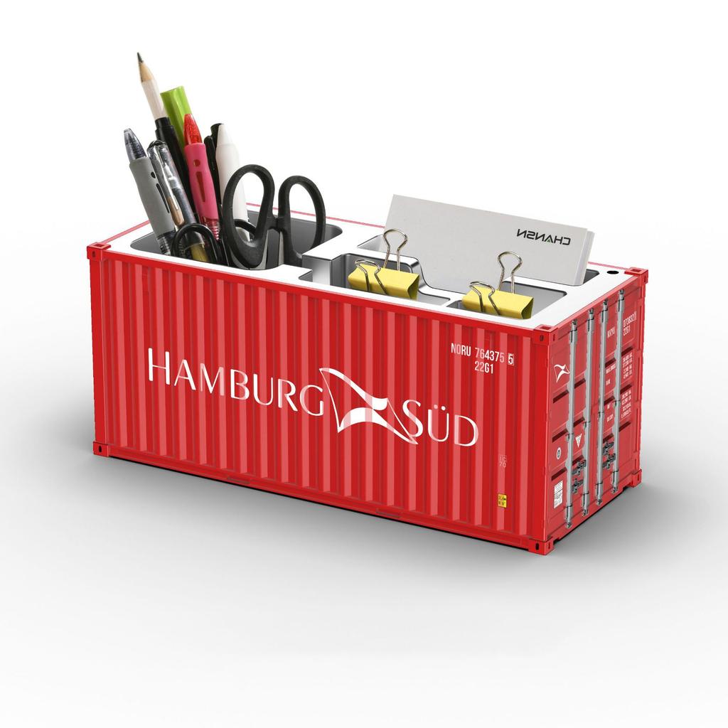 Simulated Ocean Freight Container Model Pen Holder Storage Box New Plastic Storage Box Desktop Storage Rack