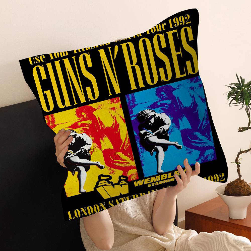

Полоса GGuns NN RosesS Наволочка Чехол для диванной подушки Украшение для комнаты Подарок детям 30x30 cm