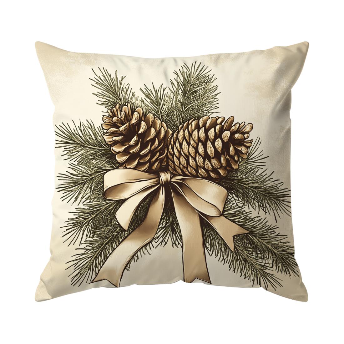 

Christmas bells candles Cushions Pillowcase Polyester Cushion Cover Throw Pillow Sofa Decoration Pillowcover Home Decor 450*450mm