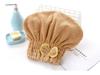 Coral Velvet Bowknot Princess Shower Cap - Soft, Water-Absorbing High-Density Hair Drying Hat