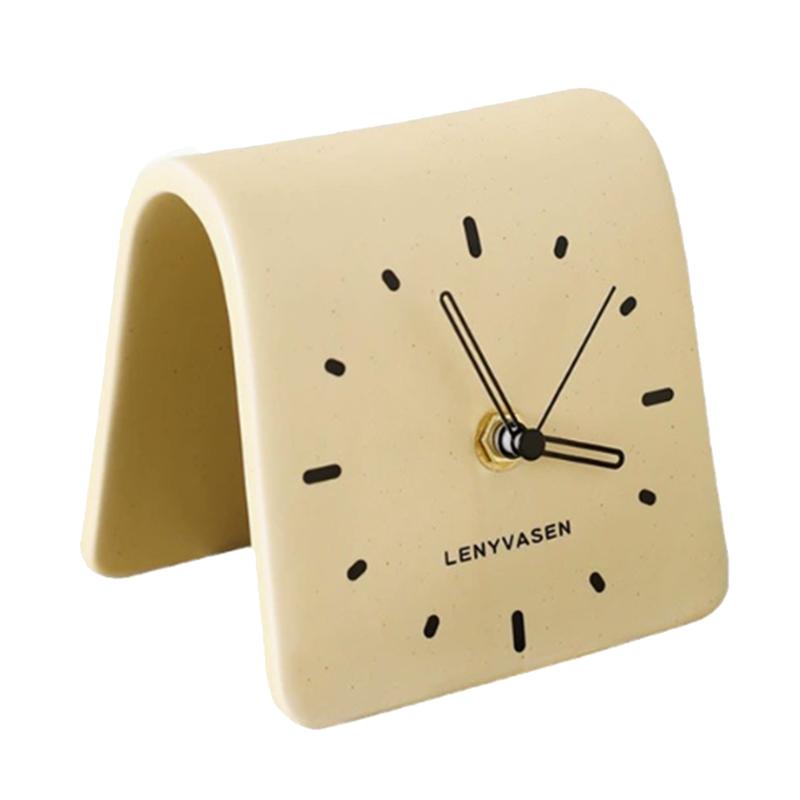 M-Modern-Desktop Clock Simplicity Desk Clock Home Decoration Living Room Bedside Silent Desk Clock