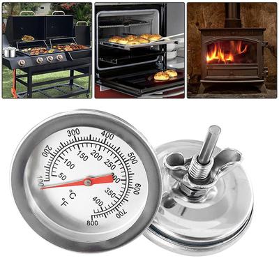 Stainless Steel Barbecue Thermometer Pit Wood Smoker Thermometer Temperature Gauge Celsius Grill Pit Thermometer for Kitchen