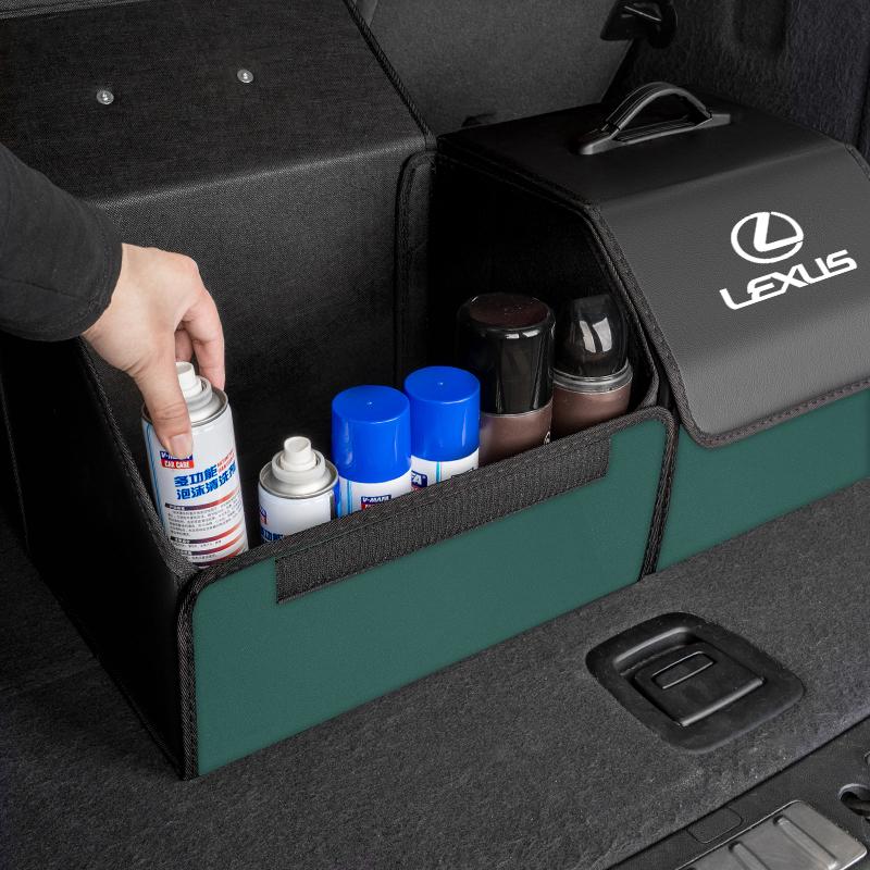 GJEE1 Lexus Folding Car Storage Bag Trunk Organizer Box Tools Tidying For IS300h NX300h IS250 IS350 RX350 LX570 LX600 LX470 GX470 UX