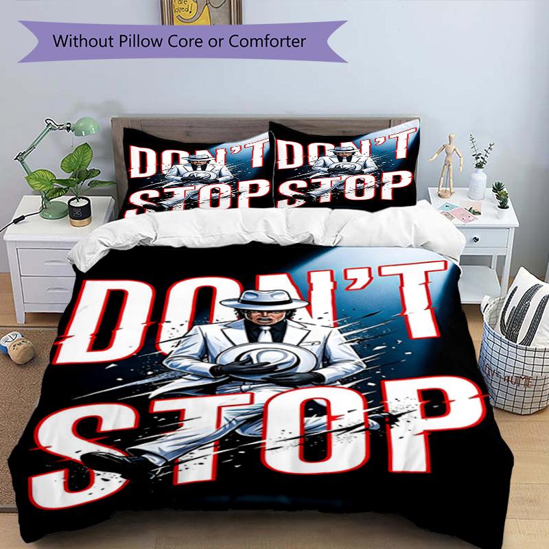 3pcs Duvet Cover Set (1*Duvet Cover + 2*Pillowcase, Without Core), Michael Jackson Print Bedding Set, Bedroom Decor, All‑Season, Birthday Gift