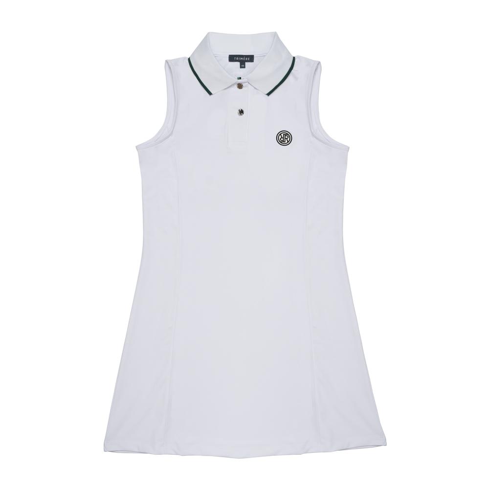 Trimer Sleeveless Dress White