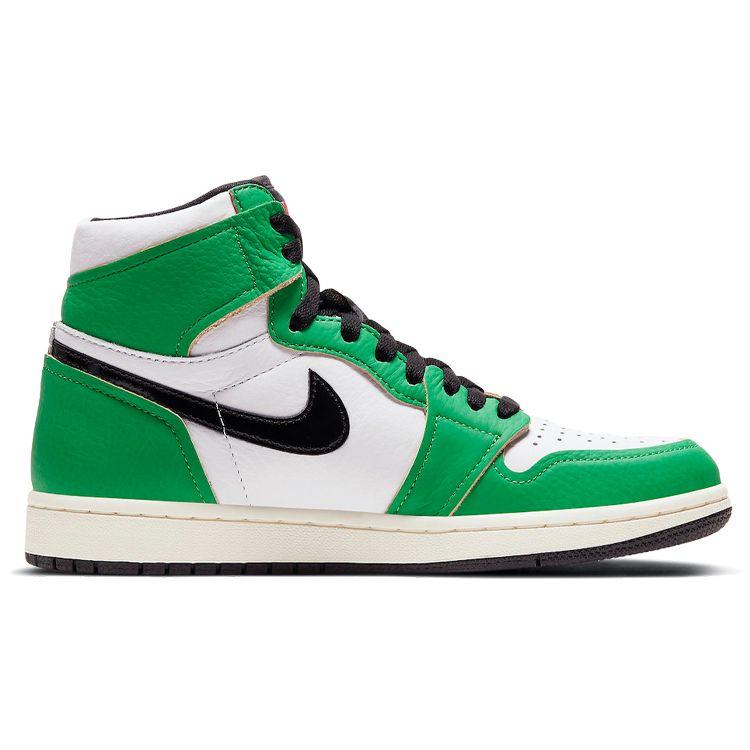 Air Jordan 1 Retro High OG Lucky Green Damen Sneaker Weiß Sail Schwarz DB4612-300