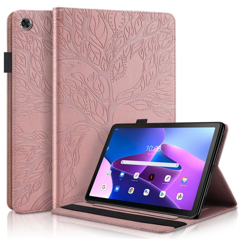 Etui for Lenovo Tab M10 Gen 3 Tb328fu Case 10 1 Inch Emboss Tree Leather Flip Cover for Funda Lenovo Tab M10 3rd Gen Tablet Case