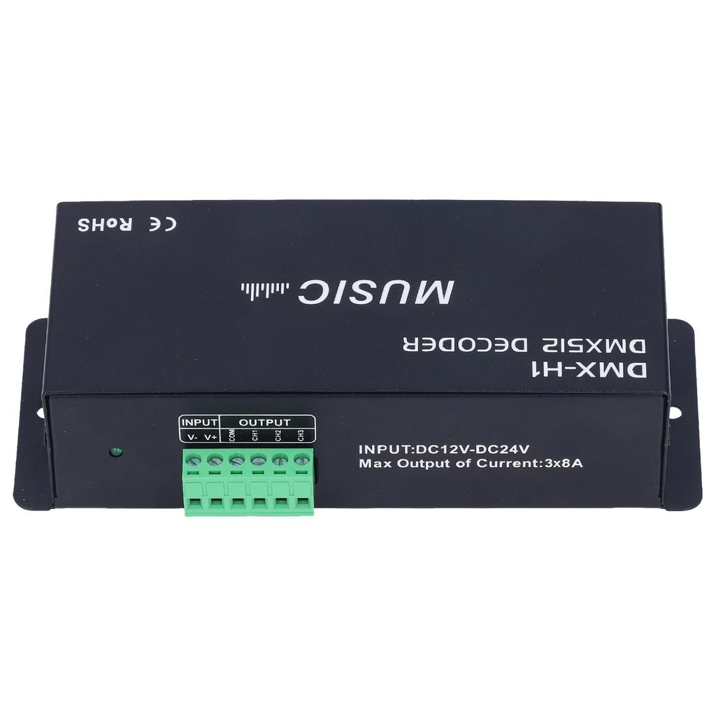 3 Channel DMX Decorder Adjustable RGB Dimming LED Decorder Controller for Bars Hotels Sober Bar8A