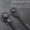 1Pcs 8 In 1 Ratchet Wrench Multifunctional Bidirectional Quick Ratchet Wrench Double Head Wrench Rust-Resistant Home Tools