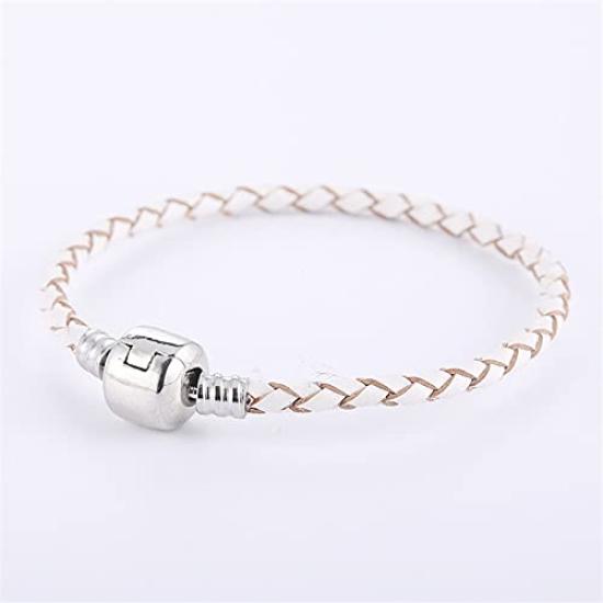 and Leather Red and Lucky Round Protection from Good Fashion Accessory Women's Men's Bracelet, Silver, Beads, Bracelet, Evil, Luck, Amulet, Unisex,