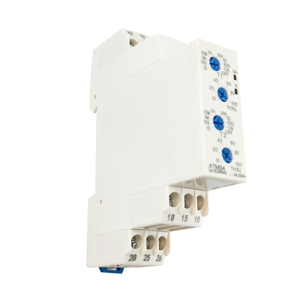 Multifunctional Time Delay Relaying Multifunctions DIN Rail Mount Wide Voltages Designs 24V 220V for Industrial Control