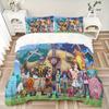 Pokmon Anime Adventure Printed 3pcs Bedding Set Soft Microfiber 1 Duvet Cover And 2 Pillowcases Home Bedroom Decor Xmas Gift Q1137