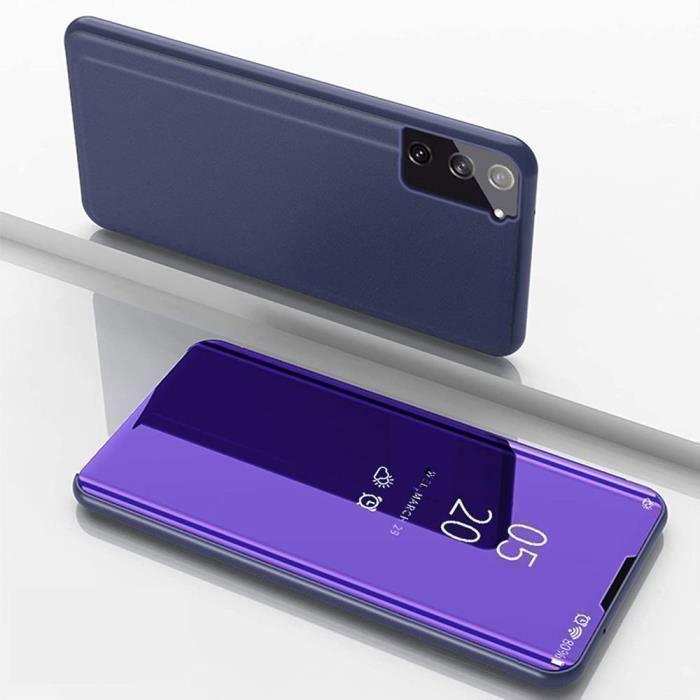 Coque pour Samsung Galaxy A33 5G Violet Clear View Elégante Anti-Rayure + 2 Verres Trempés