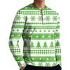 Men's Casual Button-Down Sweatshirt Fashion Printed Long Sleeve Shirt Pullover