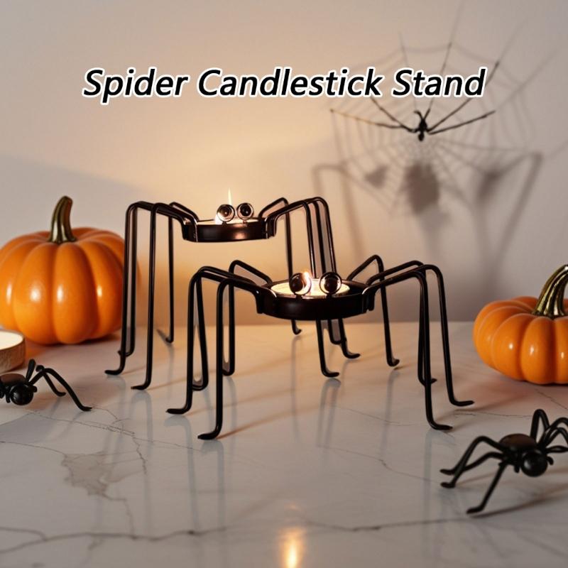 Halloween Candle Holders Spiders Tealight Candle Holders Halloween Party Decorations Candlestick Holders Home Decors