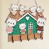 Easy Installation Key Rack With Storage Shelf Natural Wood Wall Organizer with Hanging Hook For Entryway Organization