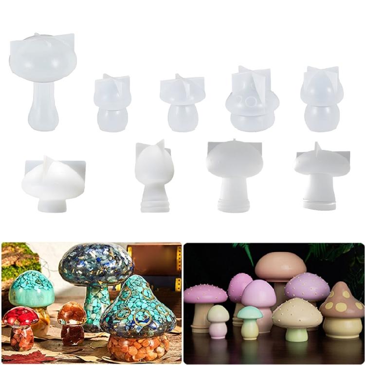 Mushroom Silicone Mold for Epoxy Resin Casting Home Decors Scented Candle DIY Soap Making Mould 3D Mushroom Resin Molds