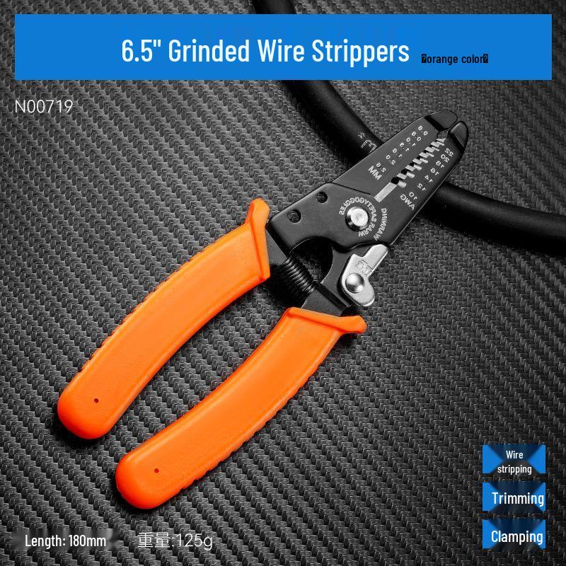 Multifunctional Electrician s Wire Stripper with Bent Handle and Precision Stripping