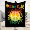 1pc Peace Symbol Artwork Blanket Soft and Warm for Sofa Office Camping Travel Livingroom Great Gift for Friends and Family Comfortable