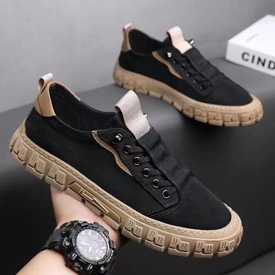 Men's Shoes Trendy Canvas Versatile Lightweight Soft-soled Casual Board Shoes One-pedal Breathable Ice Silk Cloth Shoes