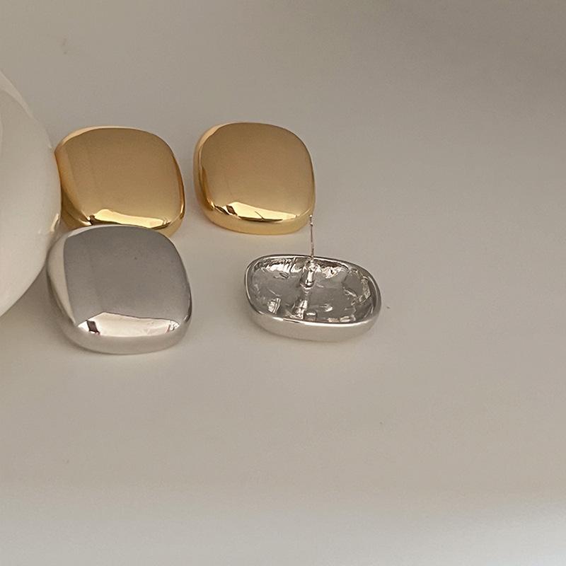 Geometrie Goldfarbe Glatte Kleine Kreis Ohrringe für Damen Mode Quadrat Herz Wassertropfen Ohrringe Punk Schmuck Geschenke