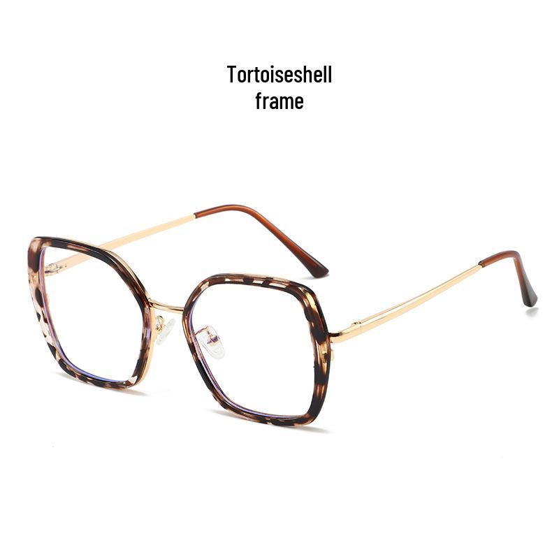 Unisex Trendy Large-Frame Color-Changing Glasses: Fashionable Blue Light Blocking Lenses That Enhance Complexion.