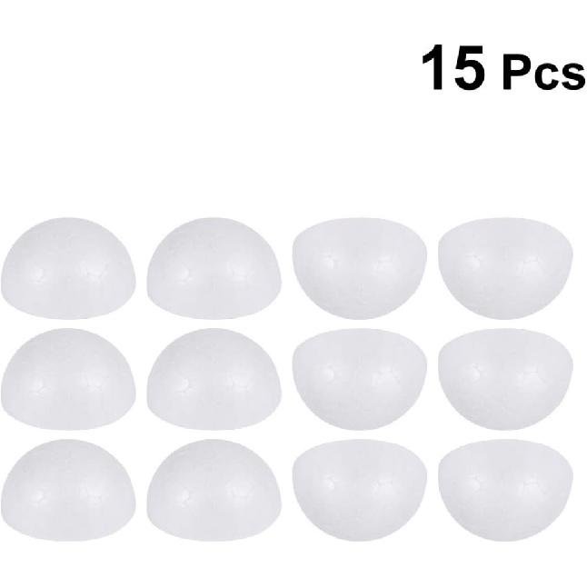 15 Pcs 9CM Half Foam Children Flower Arrangement Accessories DIY Craft Material Christmas Ornament Painting Layout Props Supplies eggmazing,Craft