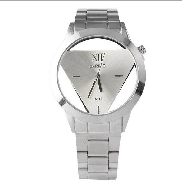 

Alloy Watch Stainless Steel Quartz Analog Wrist Watch Hollow Design Women Men белый