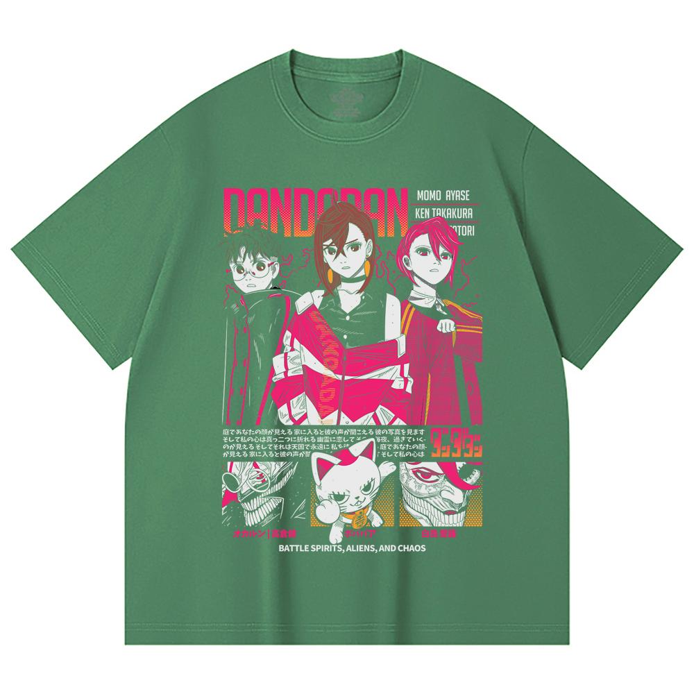 230 Gsm 100% Cotton Dandadan V14 Print Unisex Heavy Cotton T Shirt