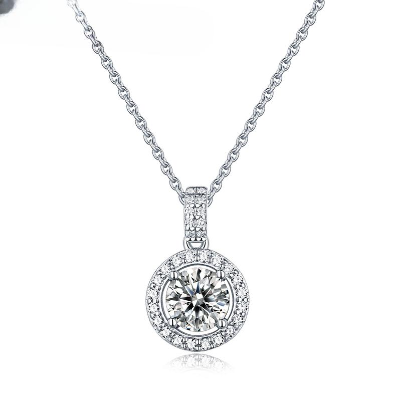 

Новое 5-каратное настоящее ожерелье из муассанита, стерлинговое серебро 925 пробы, свадебный кулон для женщин, ювелирные изделия высшего класса, оптовая продажа