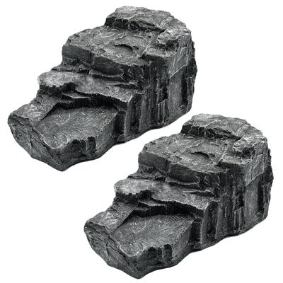 EdisonBrain Rocky Mountain Diorama Model with Rocky Background and Base, Approx. 6.5 X 15 X 8cm, Set of 2