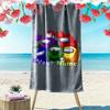 Among Us Custom Name Print Beach Towel, Large Soft Quick Dry Towel for Beach Camping Swimming