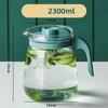 Large Capacity Glass Kettle High Temperature Resistance Water Bottle Household Transparent Teapot Coffee Jug Drinking Utensil