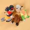 14Cm Cute Colorful Bird Plushie With Metal Chain Stuffed Titmouse Parrot Small Cartoon Animal Pendant Fashion For Bag Gift