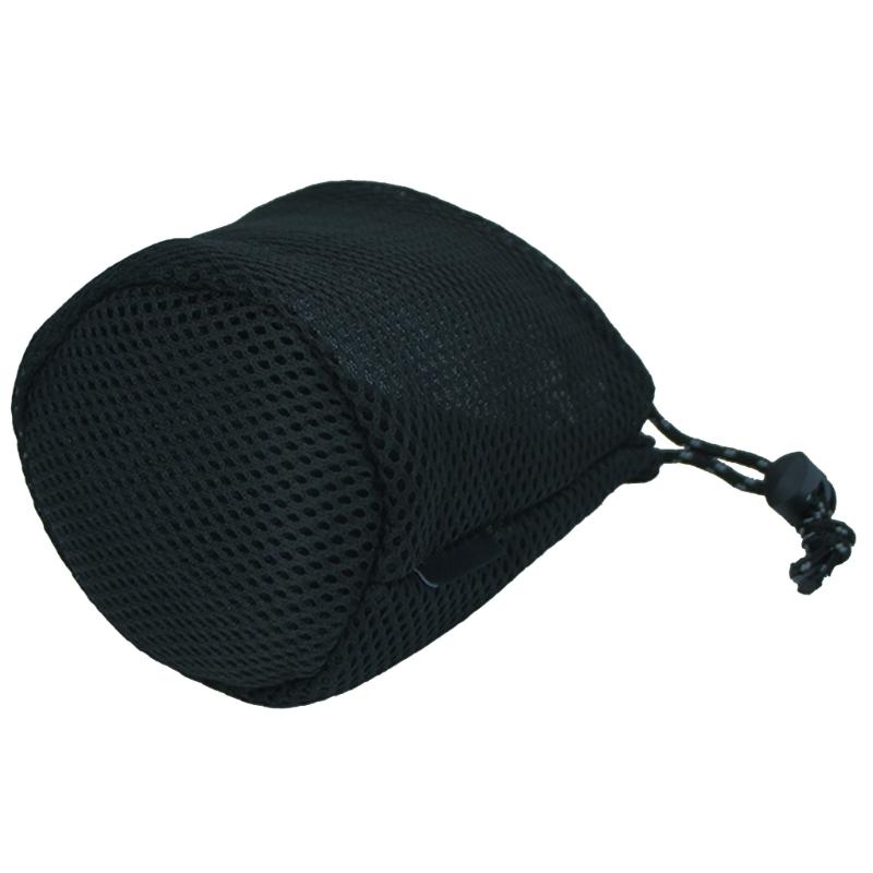 Multipurpose Drawstring Bag Outdoor Camping Pots Storage Bag Black Nylon Mesh Bag Tableware Organizers Easy To Use