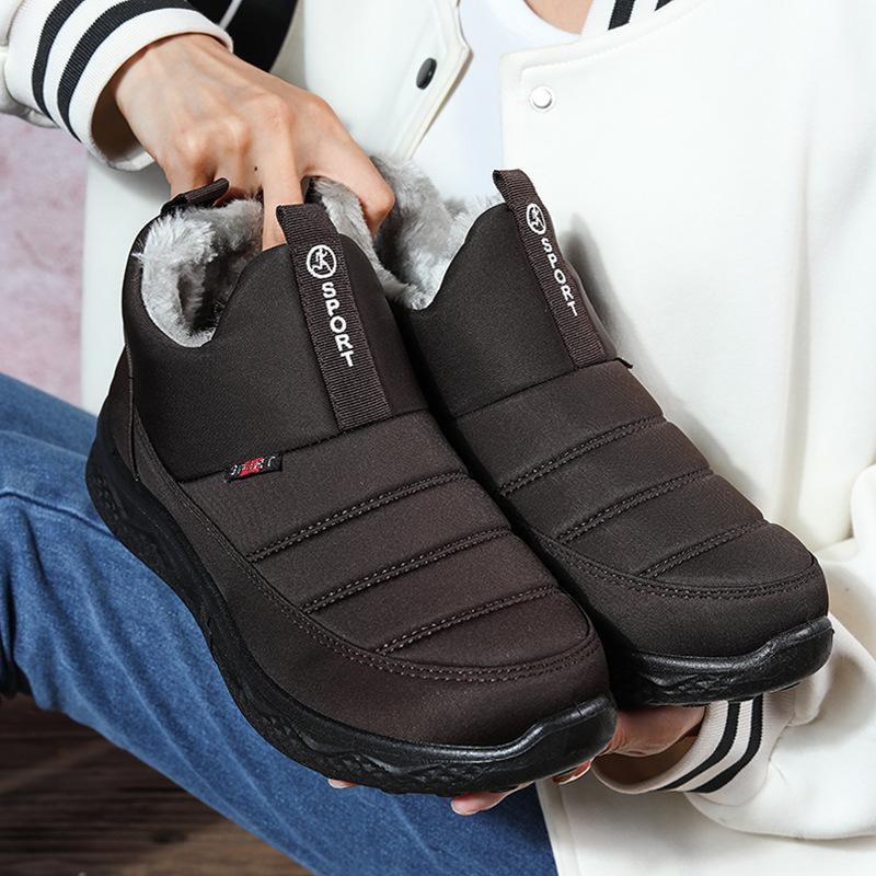 Cotton Shoes Winter Women's Cotton Boots New Velvet Thickened Women's Shoes Casual Warm Mother Shoes Snow Boots