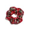 Wind Christmas Pig Large Intestine Ring, Christmas Hair Accessories Plaid Hair Band Head Flower Women'S Headdress