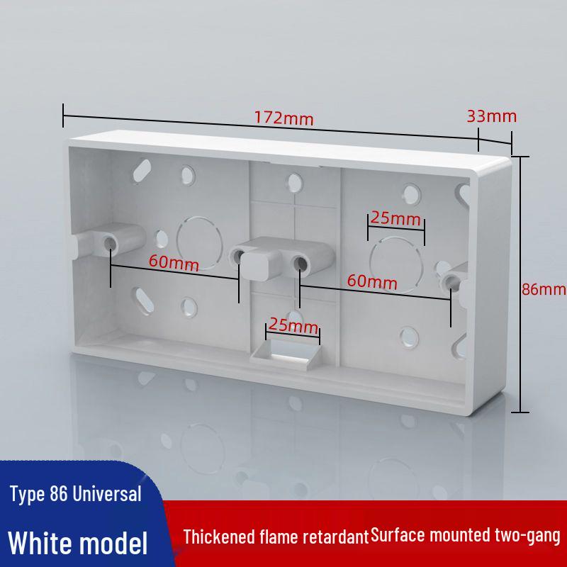 Type 86 Surface Mount PVC Junction Box for Concealed Wiring