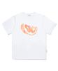 ESCAPEFROM Orange Escf Fruit Stamp Print Oversized Short Sleeve T-Shirt White