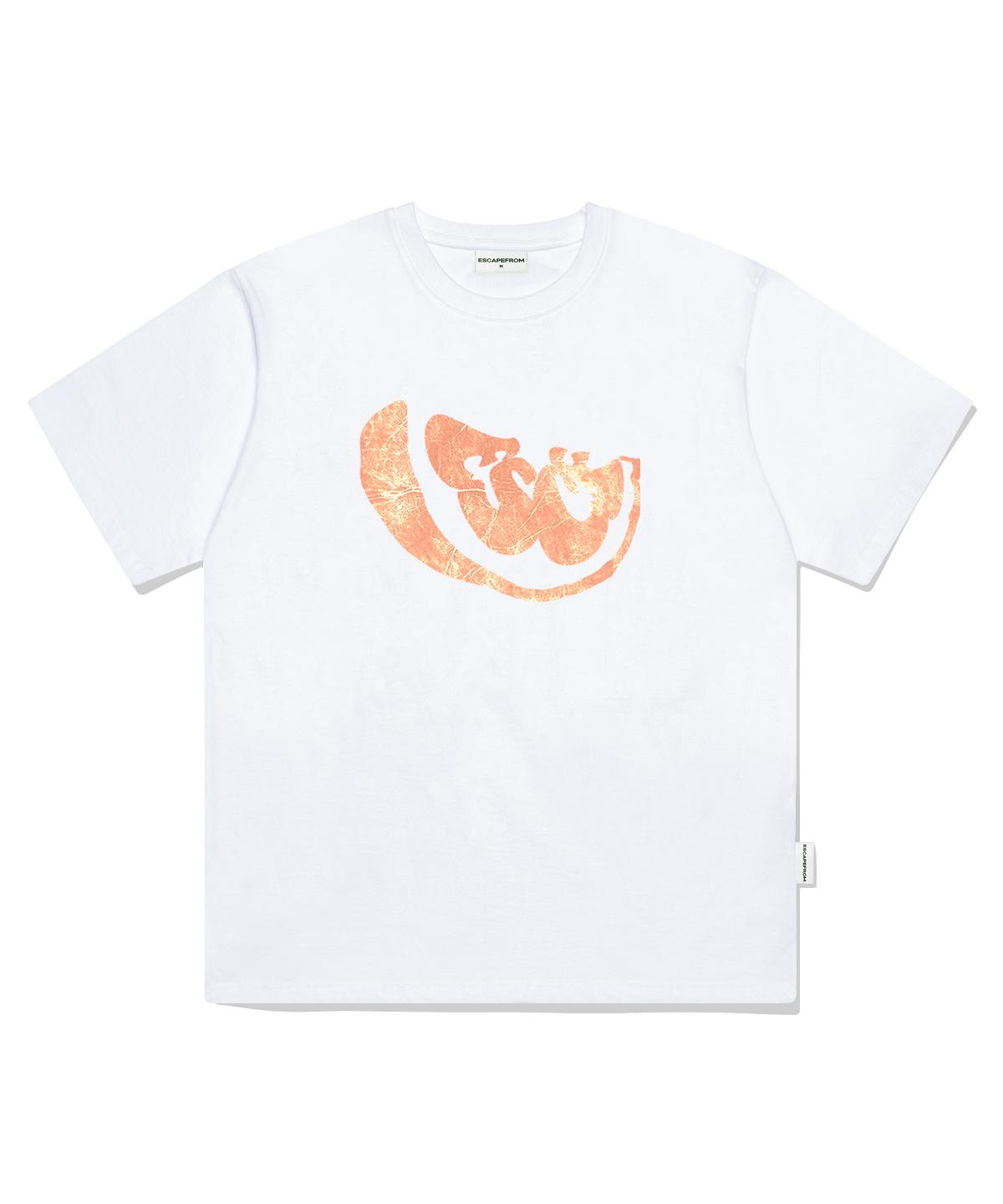 Escape From Orange Escf Fruit Stamp Print Oversized Short Sleeve T-Shirt White L