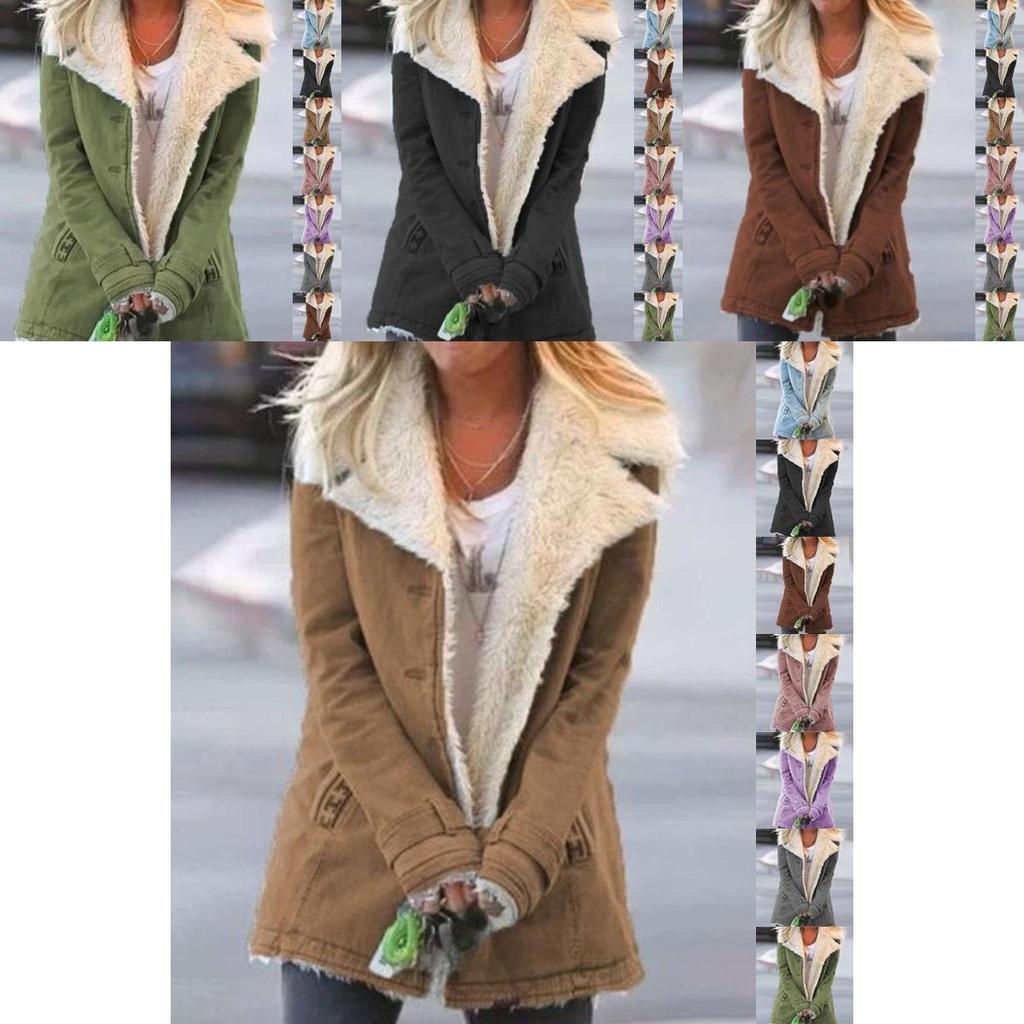 Plush Womens Warm Jacket Coats Ladies Outwear Casual Winter Overcoat Parka Jacket