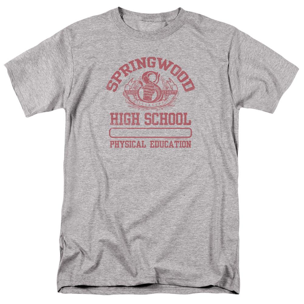 A Nightmare on Elm Street Springwood High T Shirt Licensed Horror Tee Sport Grey XXXL