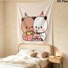 Bubu Dudu Wall Tapestry Aesthetic Wall Hanging Printed Fabric Blanket Decorative Tapestries For Bedroom Living Room Home Decor