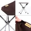 KVASS Outdoor Folding Weight Stainless Ultra with Storage Ideal for and Brown Chair, Compact, 80-100kg Capacity, Steel, Lightweight, Bag, Camping,